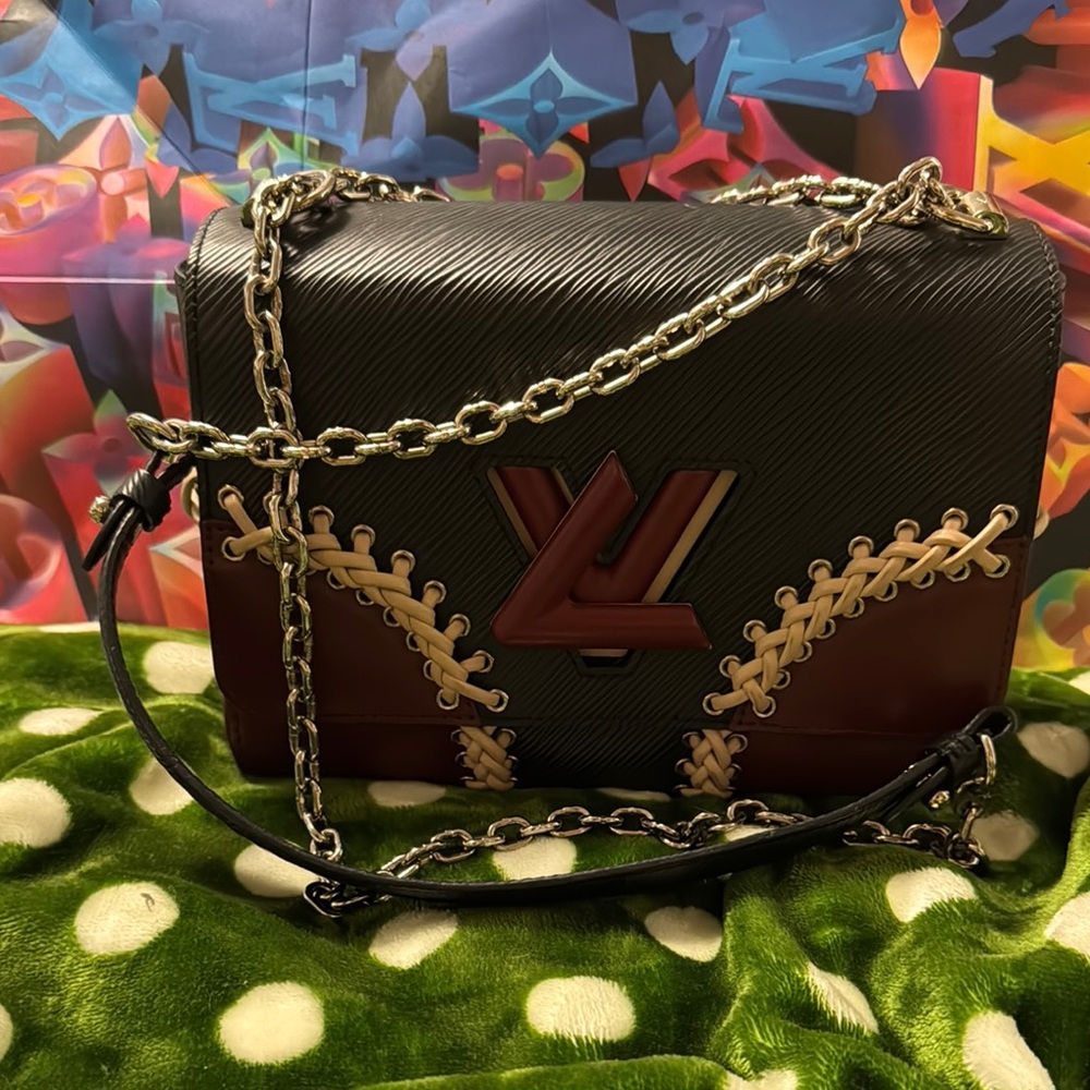 Louis Vuitton Black and Brown Crossbody Bag with Industrial Flair